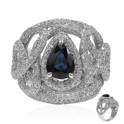 Bague en or et Saphir bleu (Estée Collection)
