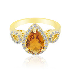 Bague en argent et Citrine Madère