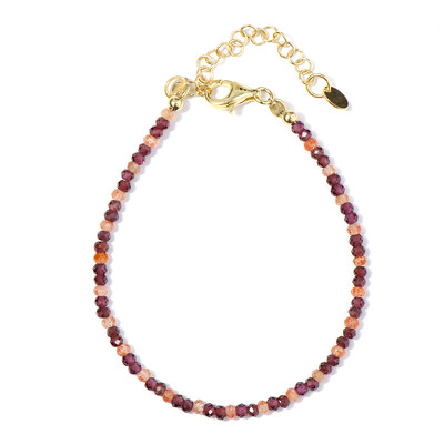 Bracelet en argent et Grenat magenta