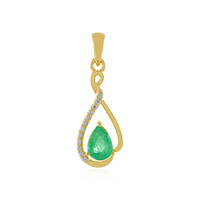 Pendentif en argent et Emeraude d'Ethiopie