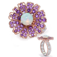 Bague en argent et Opale Welo (Gems en Vogue)
