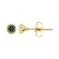 Boucles d'oreilles en or et Diamant bleu ciel I4