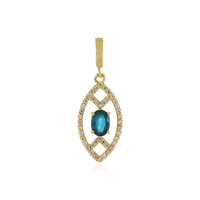 Pendentif en argent et Kyanite bleu pétrole