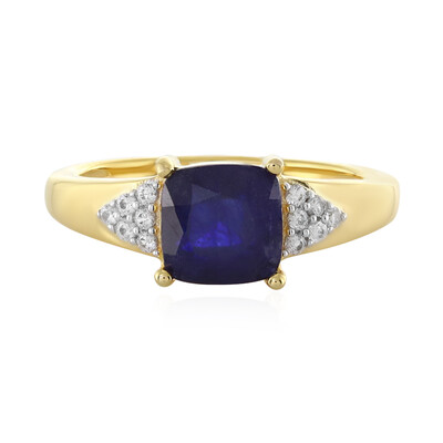 Bague en argent et Saphir bleu de Madagascar