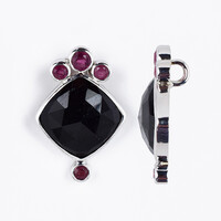 Pendentif en argent et Tourmaline noire