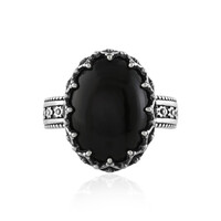Bague en argent et Onyx noir