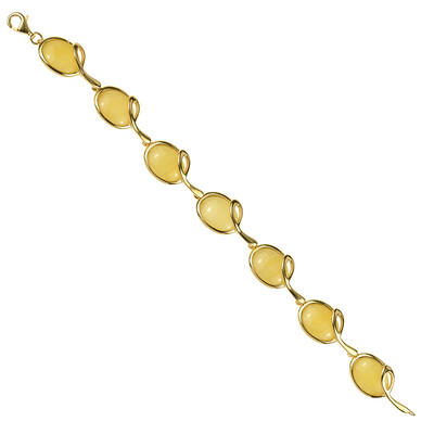 Bracelet en argent et Ambre baltique (dagen)
