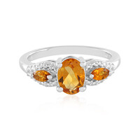 Bague en argent et Citrine