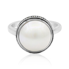 Bague en argent et Perle de Mabé (TPC)