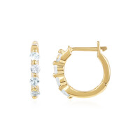 Boucles d'oreilles en argent et Aigue-marine