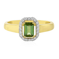 Bague en argent et Tourmaline verte