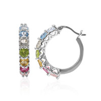Boucles d'oreilles en argent et Topaze bleu ciel