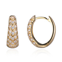 Boucles d'oreilles en argent et Topaze blanche