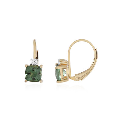 Boucles d'oreilles en argent et Apatite chromifère