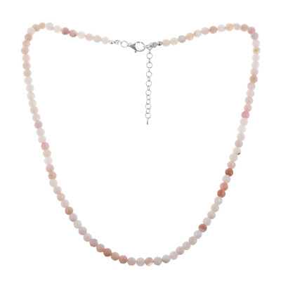 Collier en argent et Opale rose