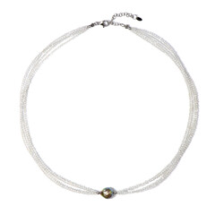 Collier en argent et Perle Keshi