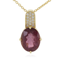 Collier en or et Tourmaline néon du Nigeria (AMAYANI)