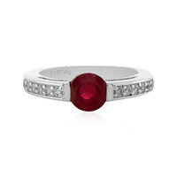 Bague en argent et Rubis de Madagascar