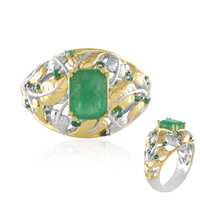 Bague en argent et Emeraude de Zambie (Gems en Vogue)