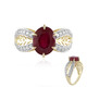 Bague en or et Rubis de Madagascar (Ornaments by de Melo)