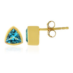 Boucles d'oreilles en argent et Topaze bleu Suisse