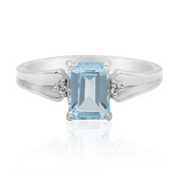 Bague en argent et Topaze bleu ciel
