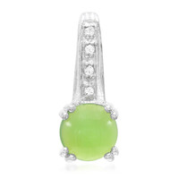 Pendentif en argent et Chrysoprase impériale