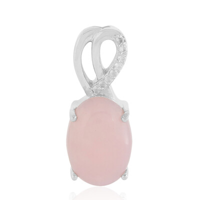 Pendentif en argent et Opale rose