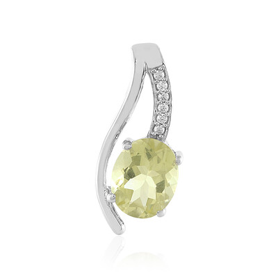 Pendentif en argent et Quartz citron