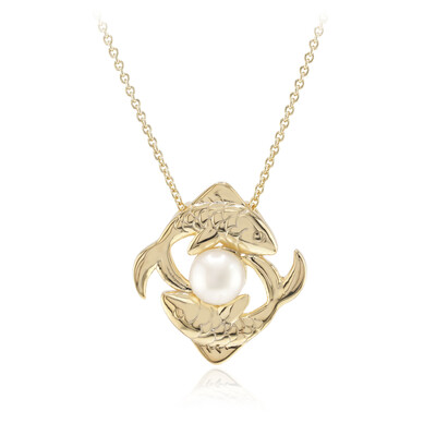 Collier en argent et Perle blanche de culture d'eau douce