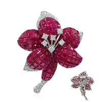 Broche en or et Rubis de Birmanie (Estée Collection)
