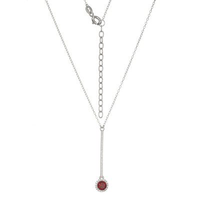 Collier en argent et Grenat du Mozambique