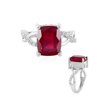 Bague en argent et Rubis de Madagascar