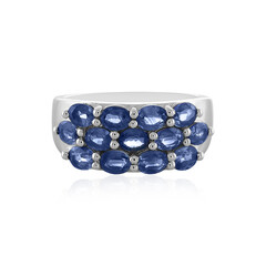 Bague en argent et Saphir bleu
