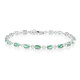 Bracelet en argent et Apatite verte