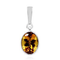 Pendentif en argent et Scapolite cognac