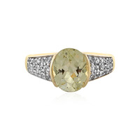 Bague en or et Kunzite jaune canari