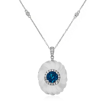 Collier en or et Topaze bleu de Londres (CIRARI)