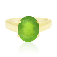 Bague en or et Opale verte du Brésil