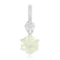 Pendentif en argent et Préhnite