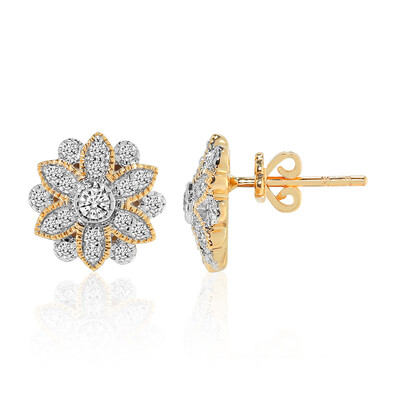 Boucles d'oreilles en or et Diamant IF (D) (Annette)