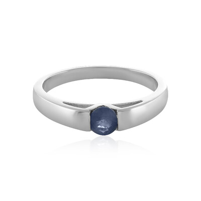 Bague en argent et Saphir bleu