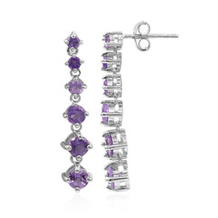 Boucles d'oreilles en argent et Améthyste