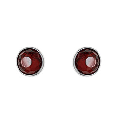 Boucles d'oreilles en argent et Ambre rouge de Colombie