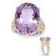 Bague en argent et Améthyste Rose de France (Gems en Vogue)