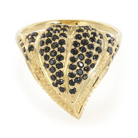Bague en argent et Spinelle noir