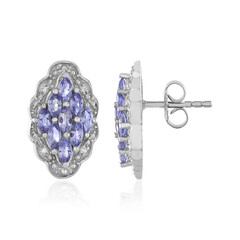 Boucles d'oreilles en argent et Tanzanite