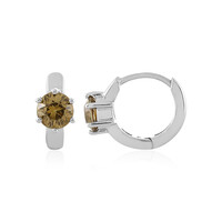 Boucles d'oreilles en argent et Zircon jaune
