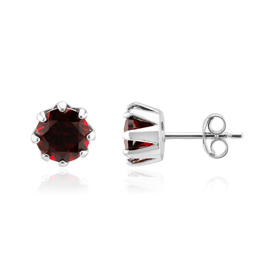 Boucles d'oreilles en argent et Grenat du Mozambique