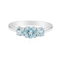 Bague en argent et Topaze bleu ciel